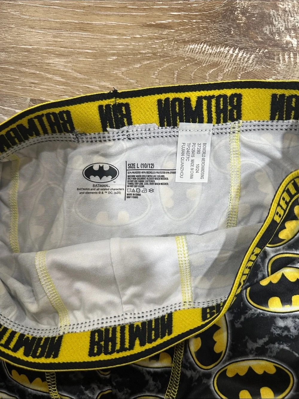 Batman Boys Black & Yellow Boxer Briefs - 2 Pack